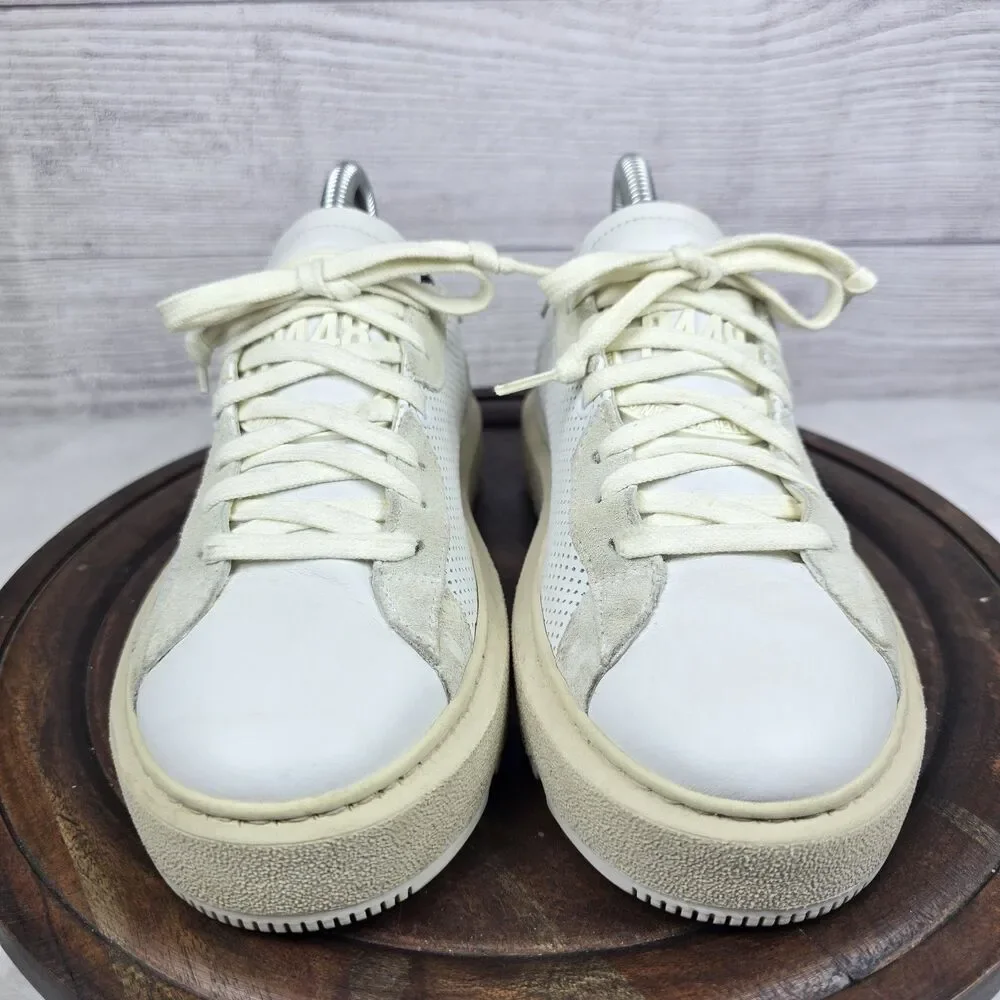 P448 Perforated Chunky Platform Sneaker Made In Italy Womens Sz US 6 EU 36 Shoe